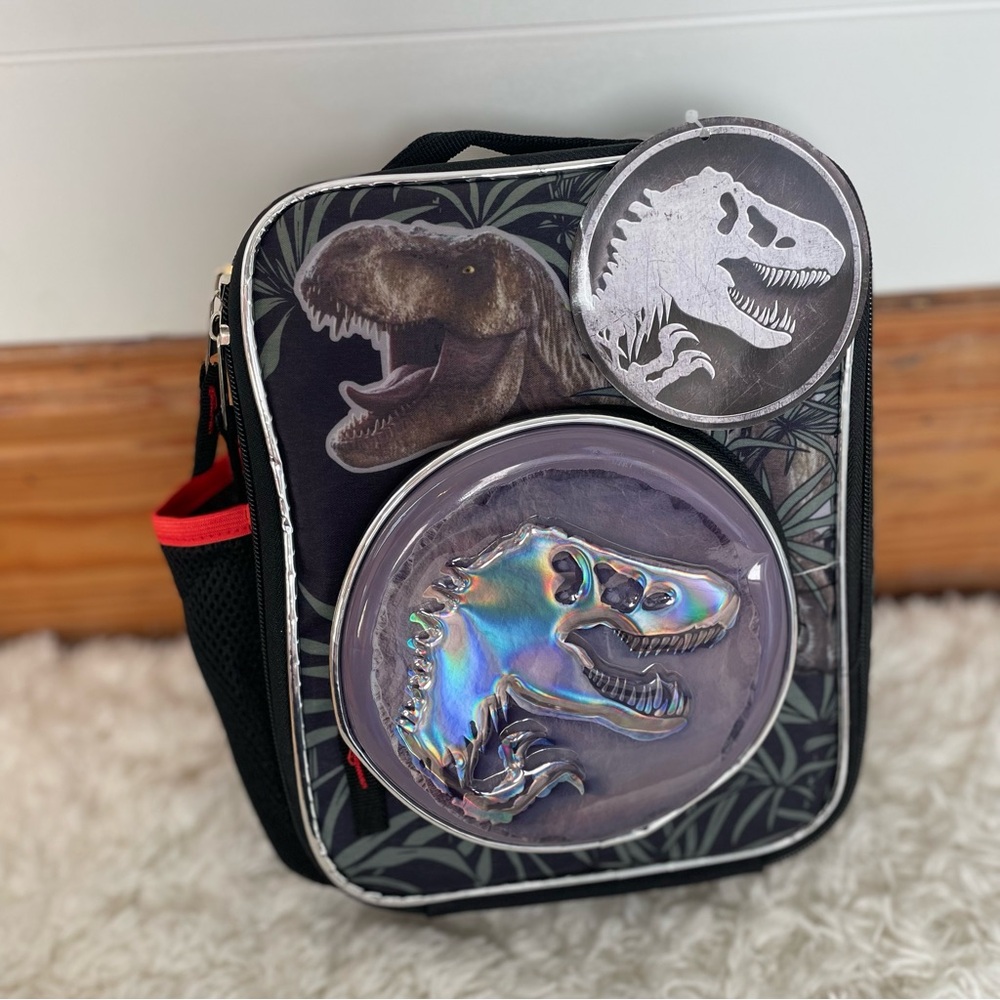 Jurassic Park Stone Logo Unisex 10-Inch Polyester Reusable Lunch‎ Kit Box